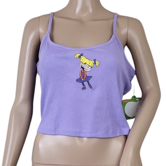 NICKELODEON ANGELICA PICKLES GIRLS TANK TOP PURPLE - Picture 1 of 3